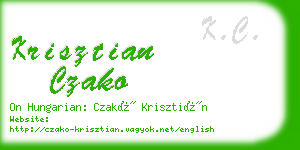krisztian czako business card
